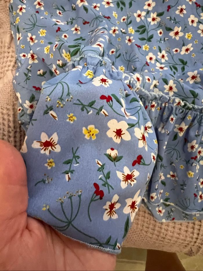 Robe d'été bleu multicolore - photo numéro 4