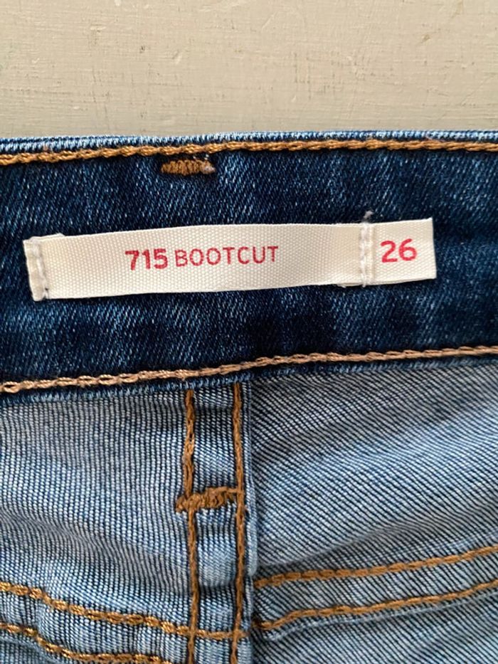 Jeans Levi's 715 Bootcut bleu marine taille 26 W 32 US soit 36 / S France - photo numéro 7
