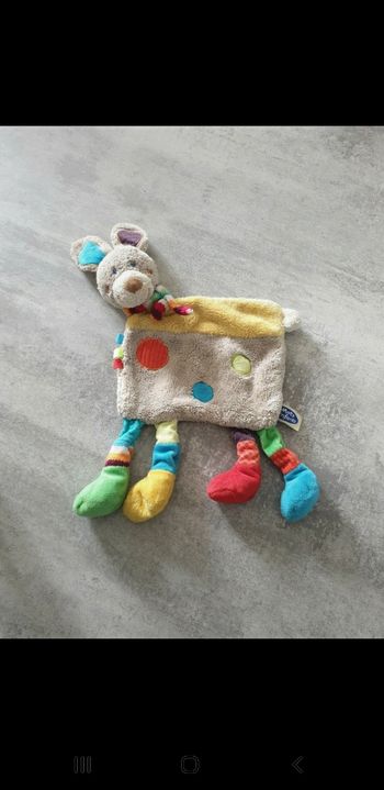 Doudou plat coloré
