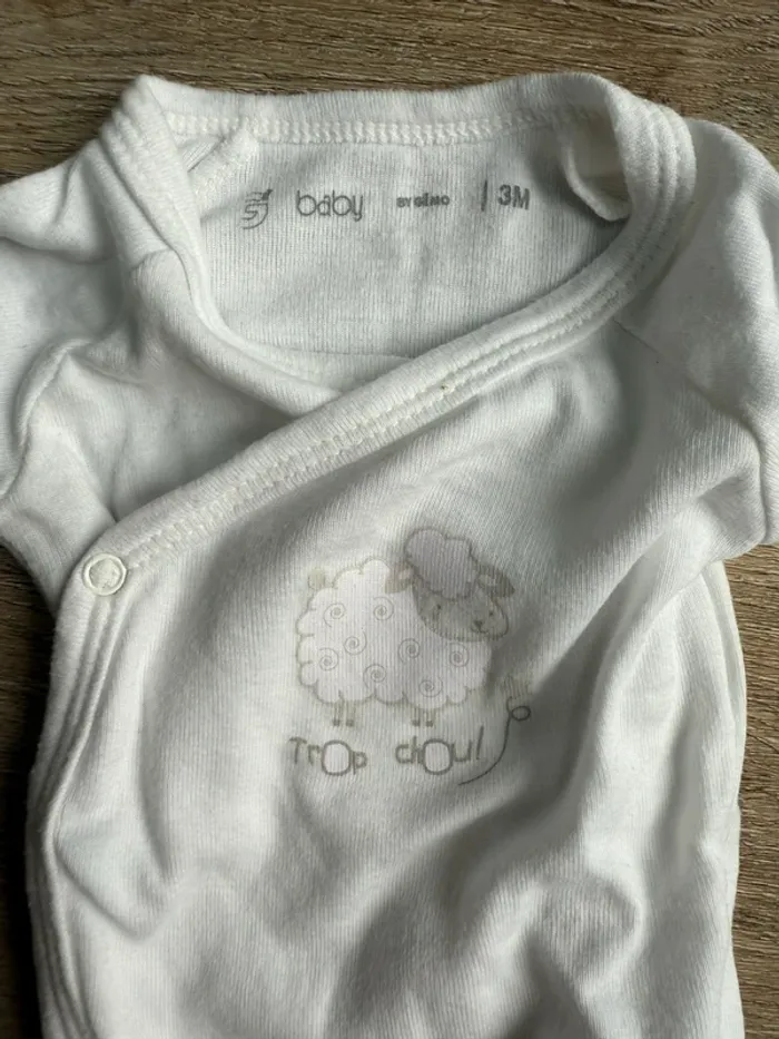 GEMO Orchestra Cocoon La redoute lot de 4 bodies body bébé garçon fille très bon état - photo numéro 5