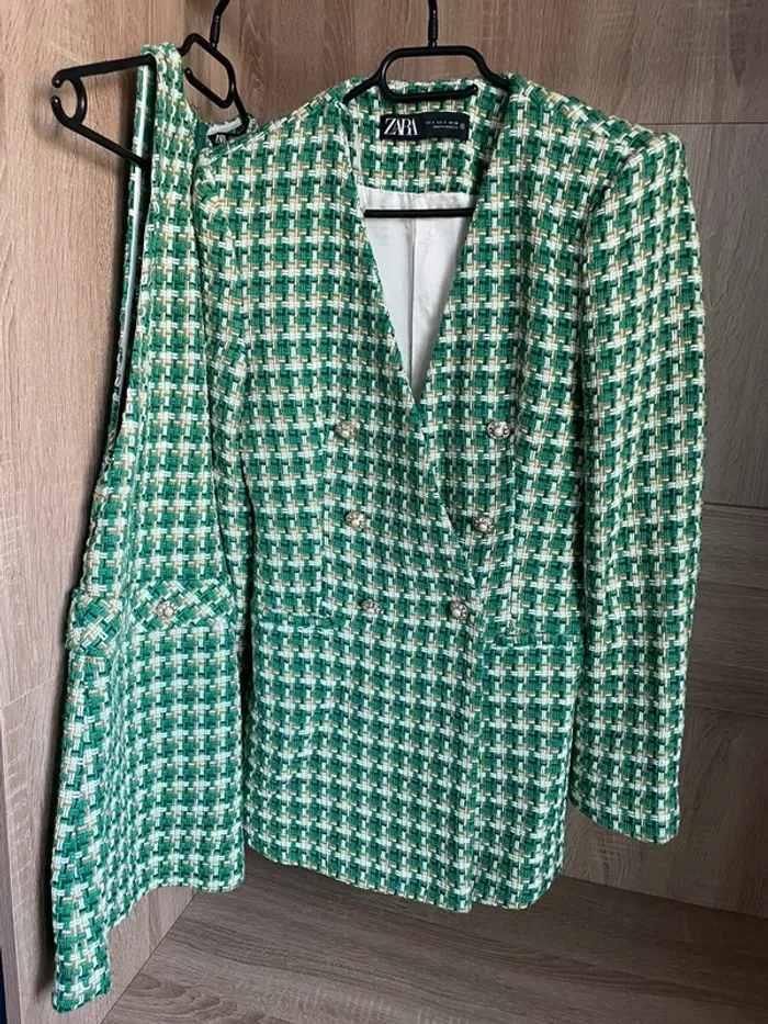 Ensemble tailleur tweed Robe + Blazer Taille S - photo numéro 8