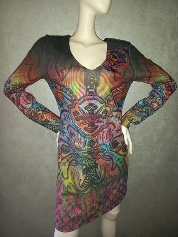 robe manche longue coloré desigual taille 42