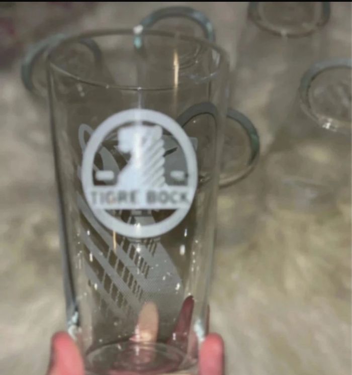 Lot verre tigre bock - photo numéro 3