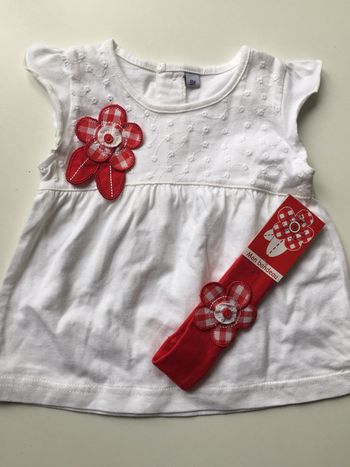 Tee shirt +bandeau#6 mois#neuf