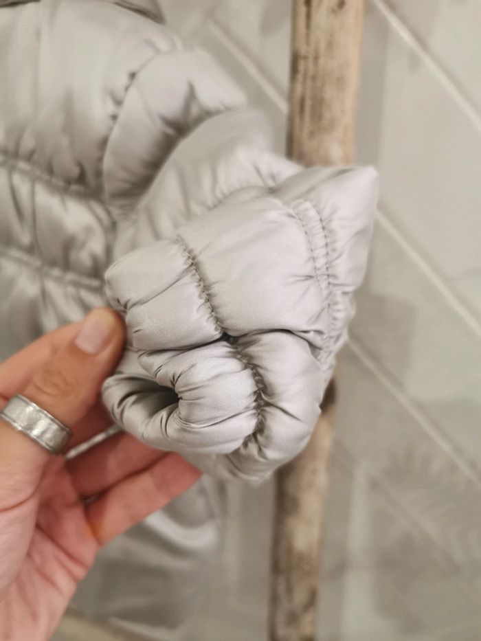 🌸Manteau doudoune fille gris DKNY 12mois - photo numéro 9