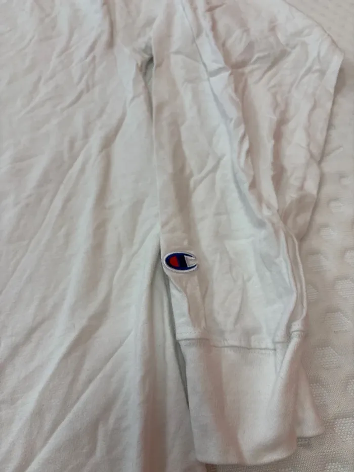 T-shirt manche longue pour homme champion taille L blanc - photo numéro 2