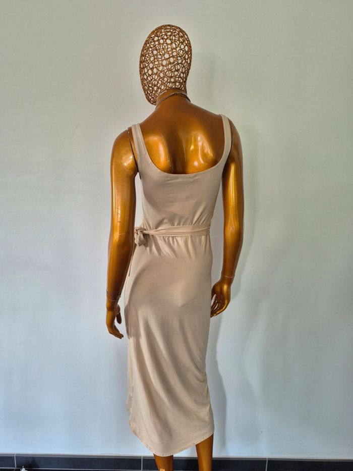 Robe Longue a nouer Femme Crème Taille M/38 - photo numéro 2