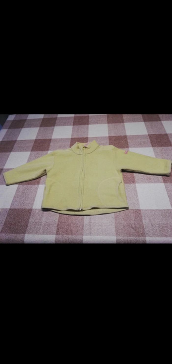 Polaire jaune très épais zippé 3 ans Decathlon