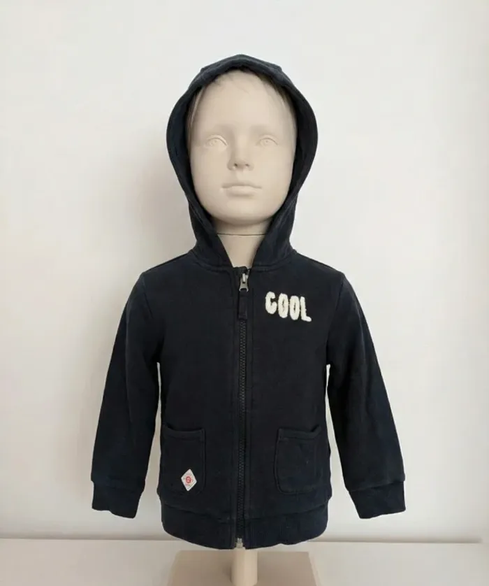 Gilet Zippé à Capuche Kiabi - "Cool" - Taille 24 mois (86 cm)