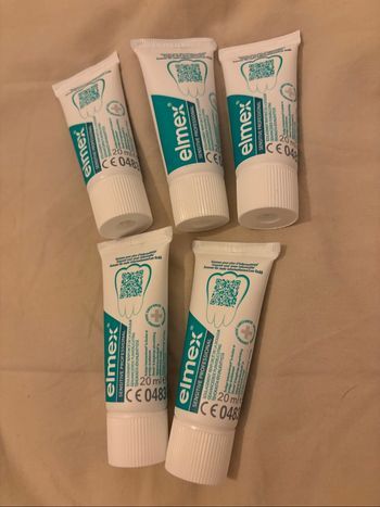 Lot de 5 dentifrice de voyage 20ml