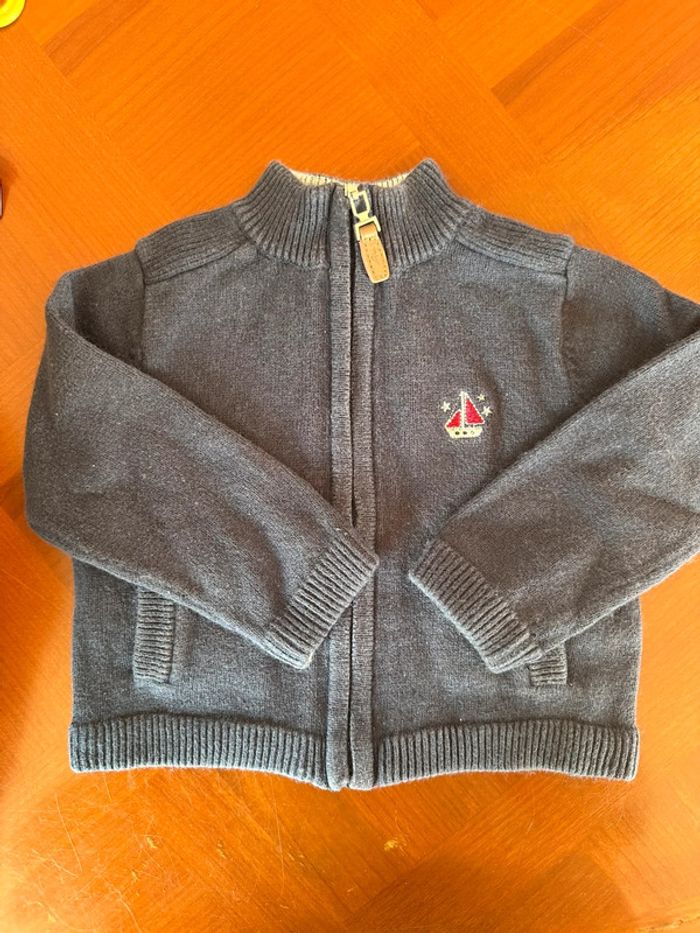 Gilet garçon cyrillus 6mois en laine et coton