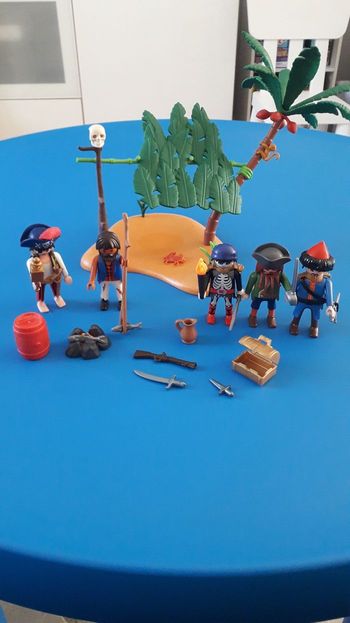 Île déserte playmobil avec pirates