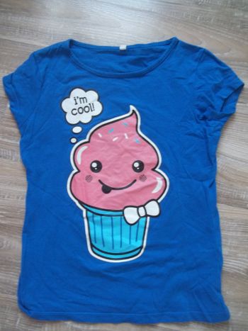 T-shirt bleu glace Tex 7/8 ans