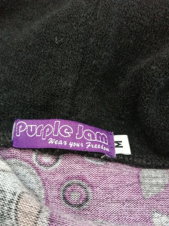 Robe violette à manches courtes motifs hiboux avec col poches et boutons / purple jam / (M) - photo numéro 7