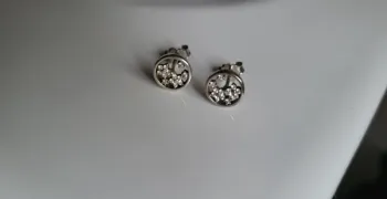 Boucles d'oreilles rondes à fleur