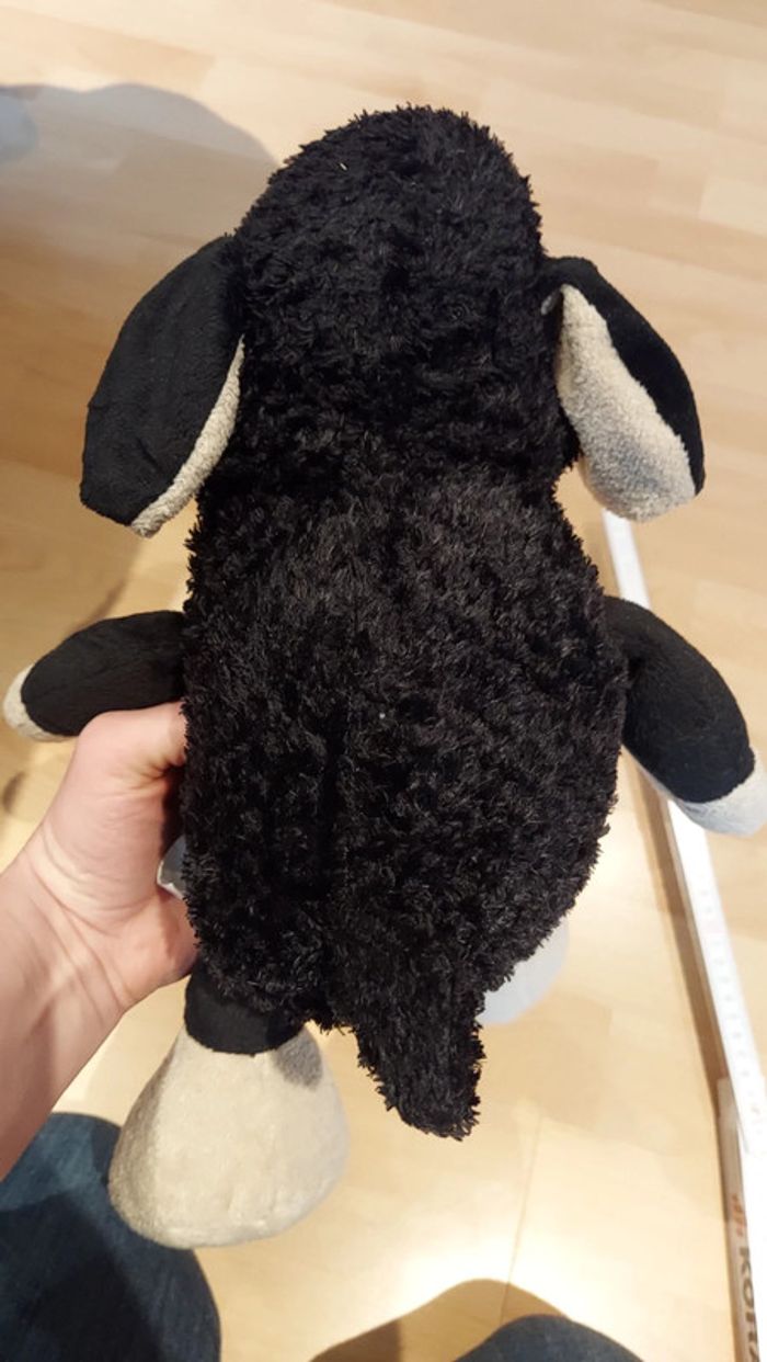 Peluche mouton noir et blanc - photo numéro 5