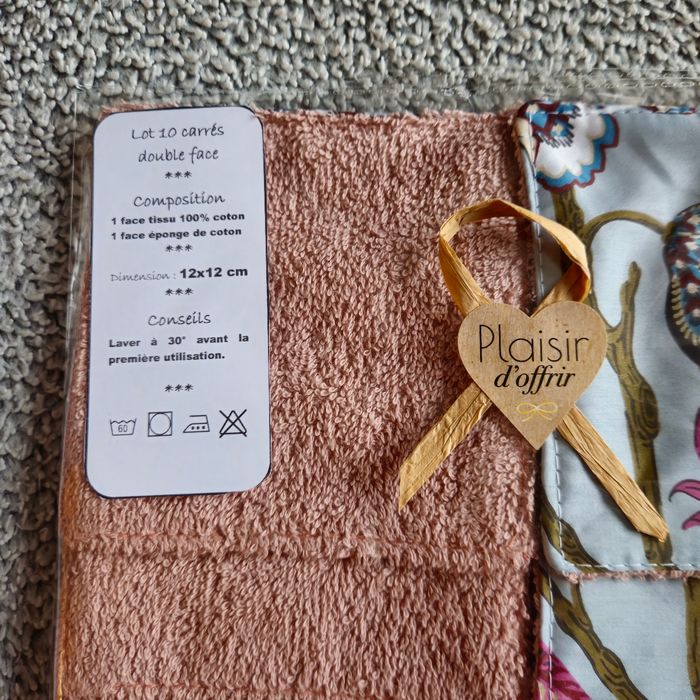 10 lingettes lavables 12x12 cm - photo numéro 3