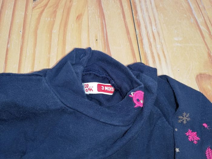 Sous pull 3 mois fille DPAM - photo numéro 2