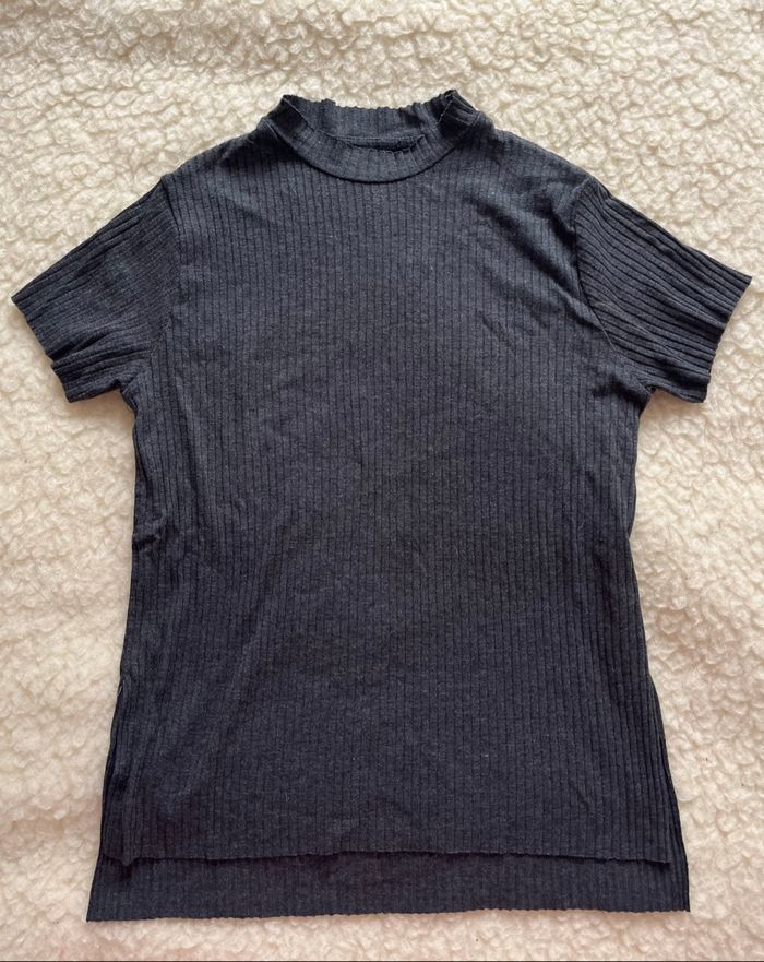 T-shirt côtelé gris H&M très bon état