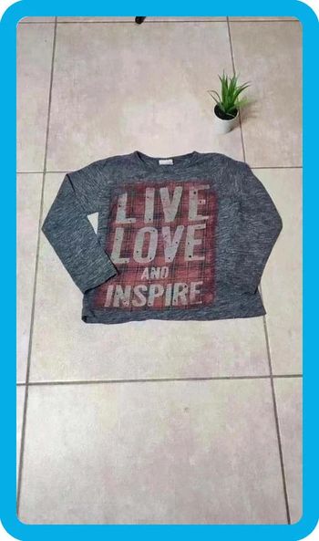 T-shirt manches longues gris 4/5 ans - Zara Kids - Confort et style