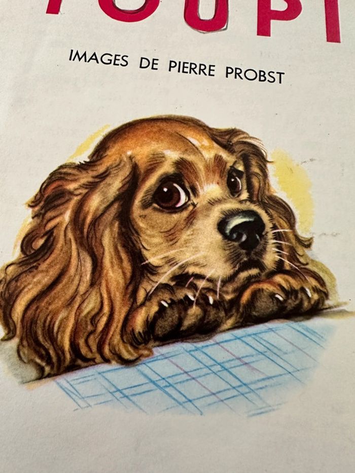 1956 - Les albums roses livre vintage très ancien Youpi cocker Pierre Probst Caroline jaune - photo numéro 7