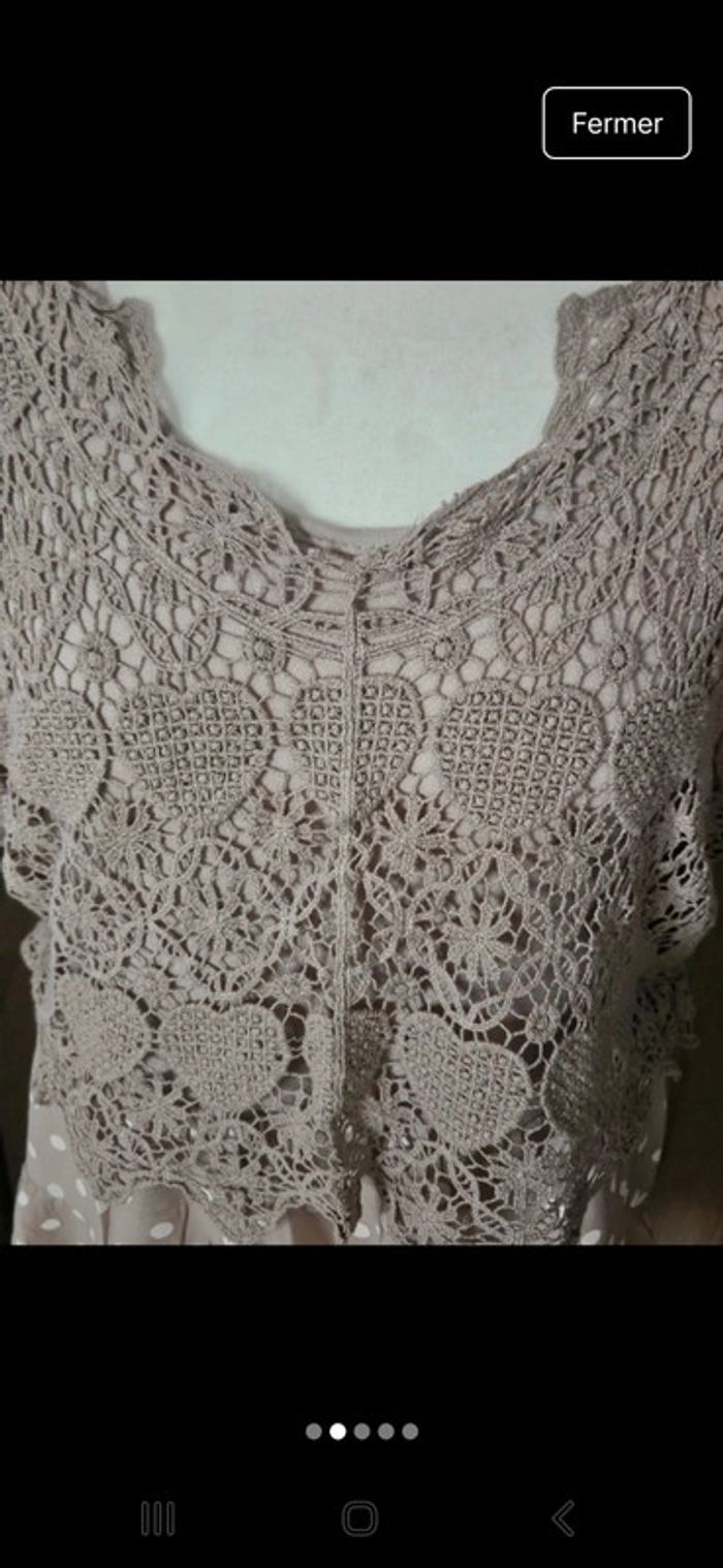 Robe d été taille 40 avec son haut en crochet - photo numéro 2