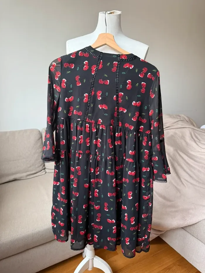 Jolie robe cerise S/36 - photo numéro 4