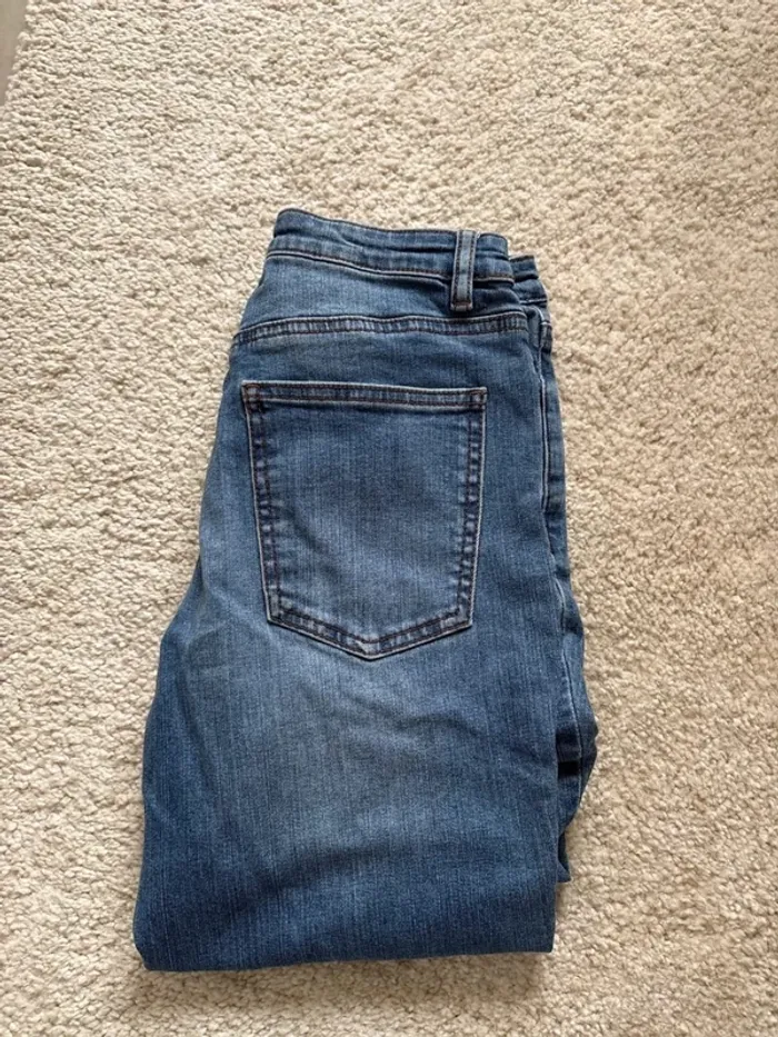 Jean skinny bleu taille haute