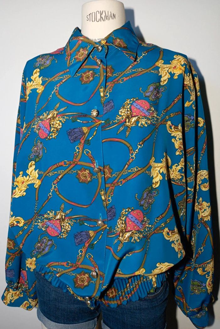 Blouse colerée vintage L - photo numéro 3