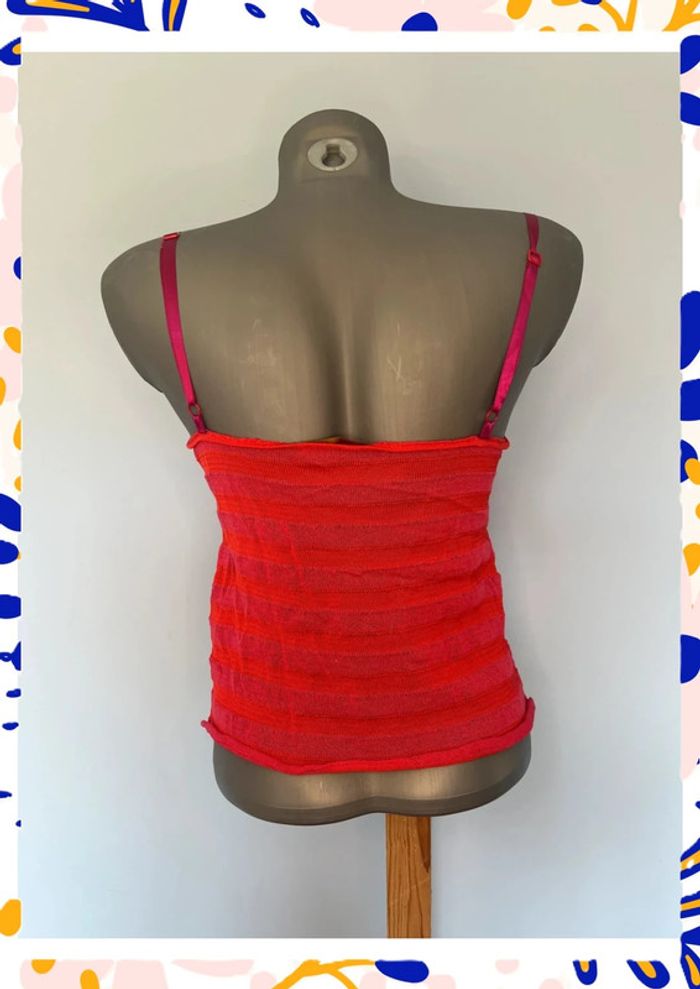 🔥 Débardeur court Louise Della – Taille 2 – Rouge, rose & violet – Style frais et féminin 🔥 - photo numéro 5