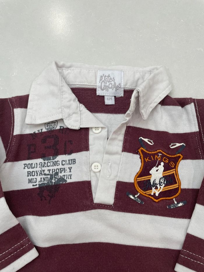 Polo manches longues 6 mois p’tites canailles - photo numéro 2