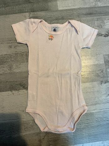 Body rose MC Petit Bateau bébé fille 12 mois