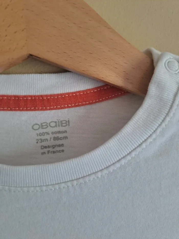T-shirt garçon comme neuf Obaïbi 23 mois - photo numéro 4