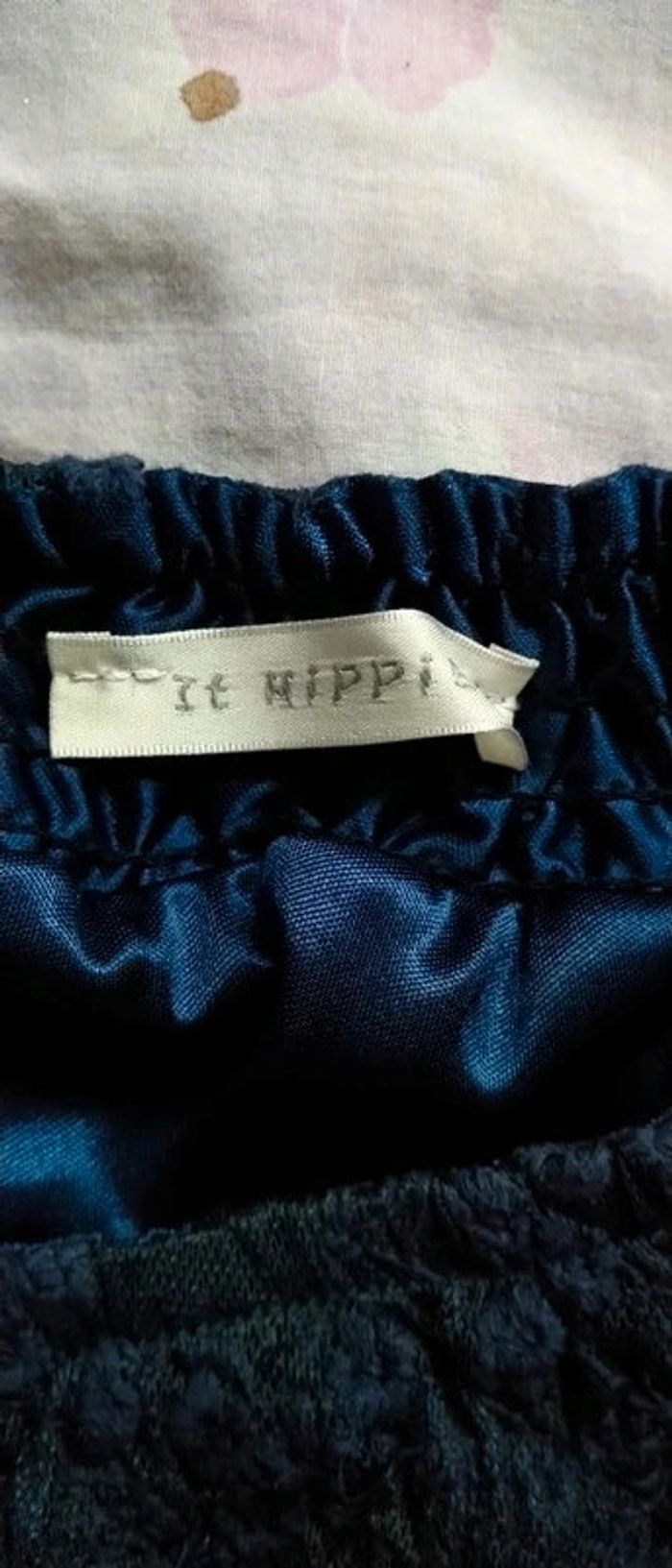 Jupe de fête volantée en tulle et broderies marine femme taille unique it hippie - photo numéro 9