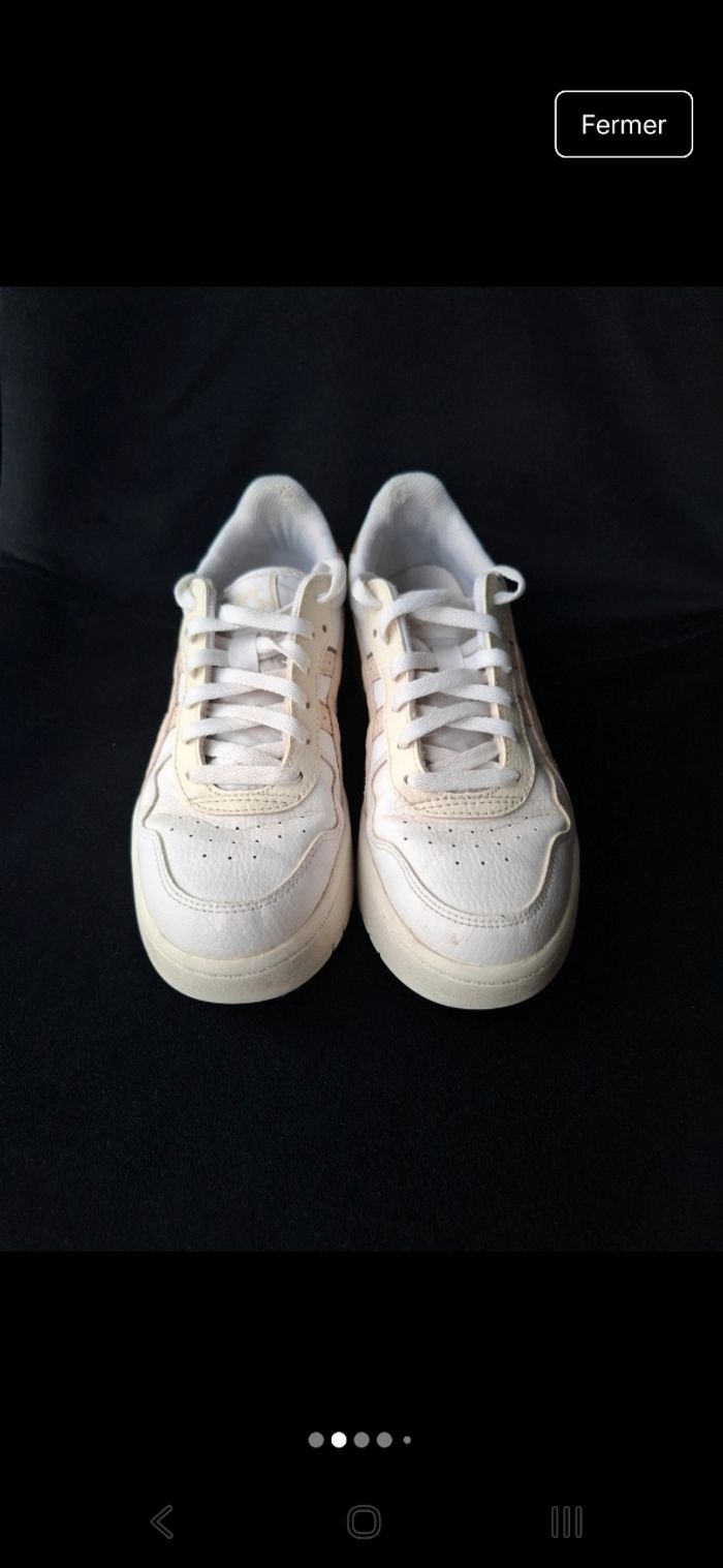 Asics japan s pf 38 blanc beige marron femme baskets Sport compensé - photo numéro 2