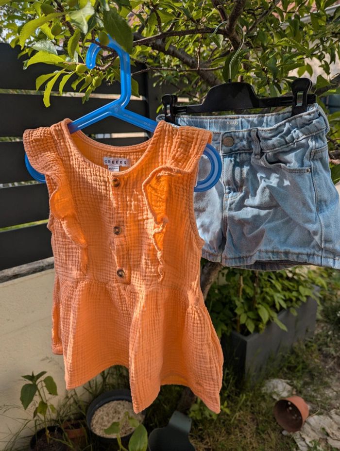 Ensemble short et top volanté 8 ans