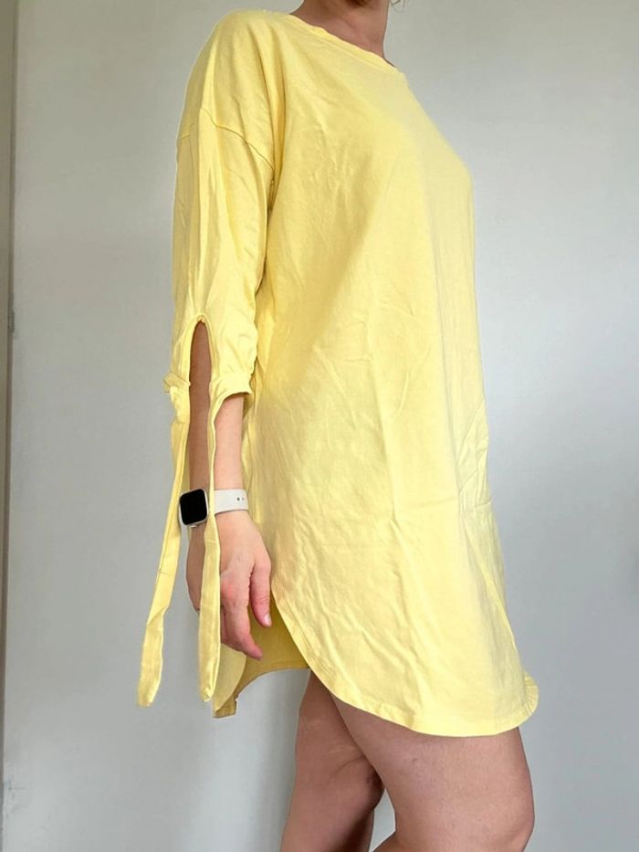 Robe tee-shirt jaune – Taille 38 – Très bon état - photo numéro 7