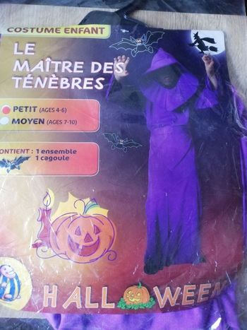 Déguisement le maître des ténèbres 4-6ans