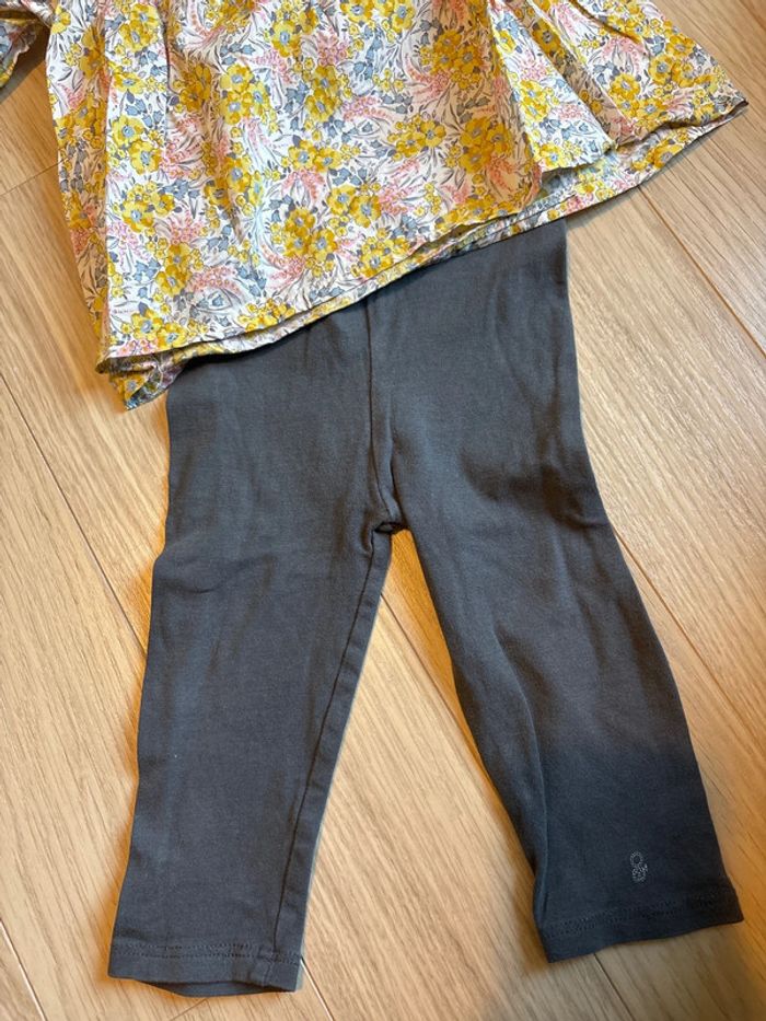 Magnifique blouse et gilet Liberty Cyrillus 9 Mois - photo numéro 5