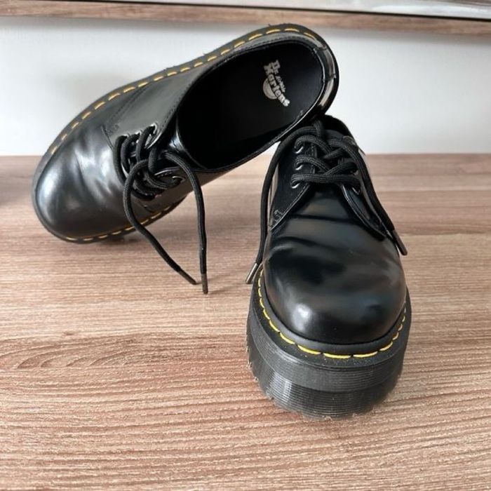 Dr. Martens 1461 Quad Polished Smooth Platform Oxfords Black - photo numéro 4