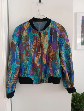 Veste légère vintage multicolore taille 40/42