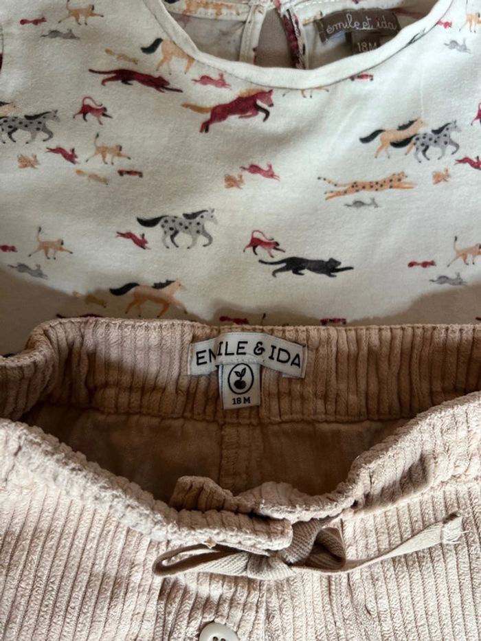 Ensemble pantalon velours grosses côtes et t-shirt 18 mois - Émile et Ida - photo numéro 6