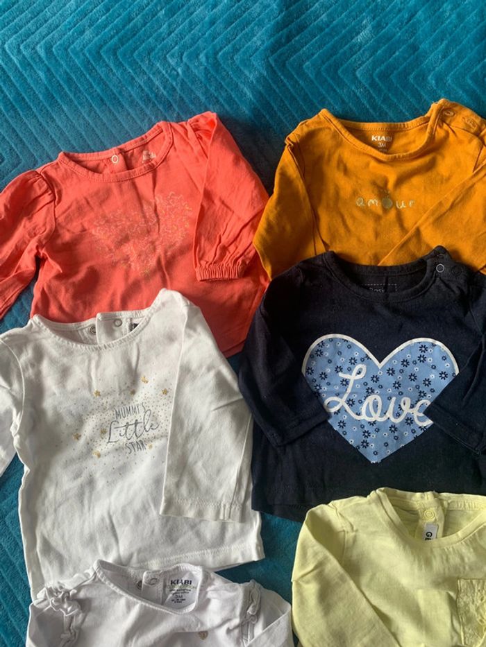 Lot 6 tee shirts fille 3 mois - photo numéro 5