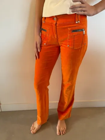 Pantalon façon velours Purification Garcia 38 orange