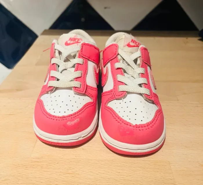 Basket dunk low rose et Blanche - photo numéro 2