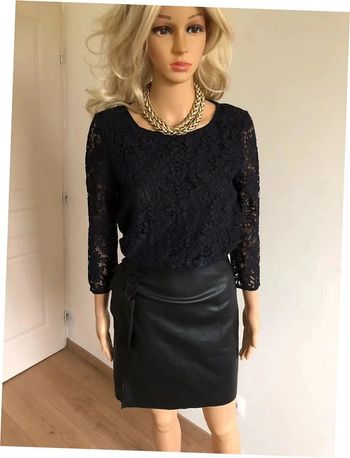 Robe noire et bleue marine bi matière neuve Morgan taille 38 (valeur 75€)