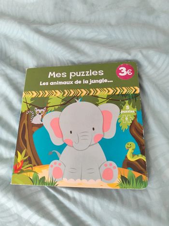 Livre puzzles  animaux lion jungle