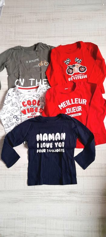 Lot de 5 Tee-shirts manches longues 