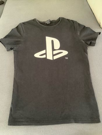 T-shirt noir logo blanc PlayStation