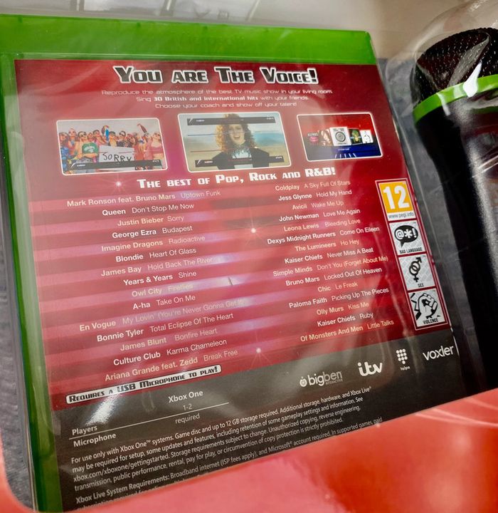 Pack Collector Xbox One The Voice UK + 2 Microphones NЕUF sous blister / Sealed - photo numéro 5